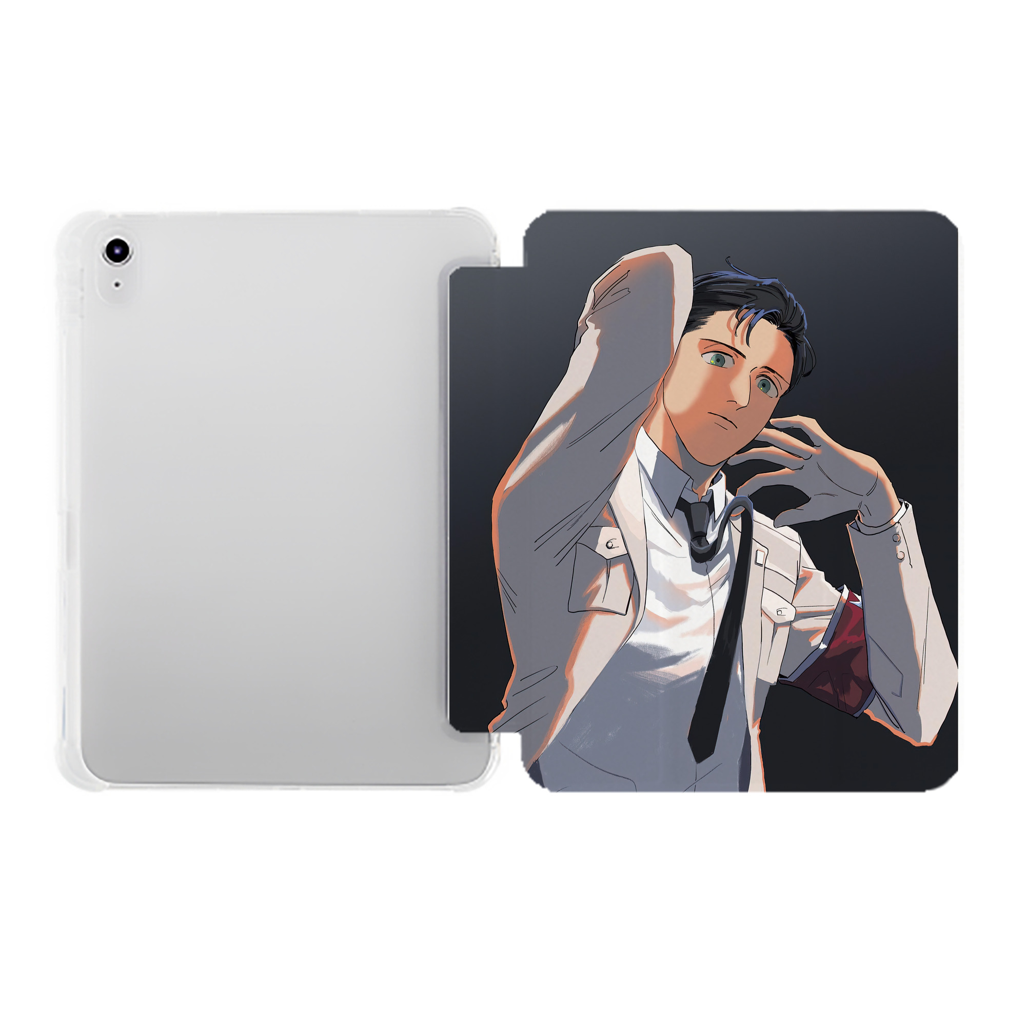 （画像用） 進撃の巨人 Attack on Titan IPad ケース ペン収納付き 三つ折りスタンド PUレザー×シリコン 対応機種9.5/10.5/10.9インチ